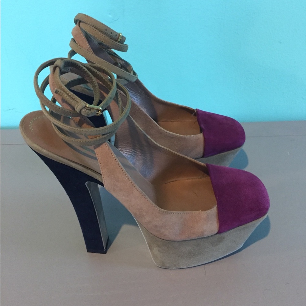 YSL Paris”Obsession” Colorblock Platform Pump - Picture 4 of 8